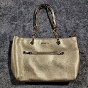 Michael Kors Jet Set Medium Chain Leather Tote Bag
